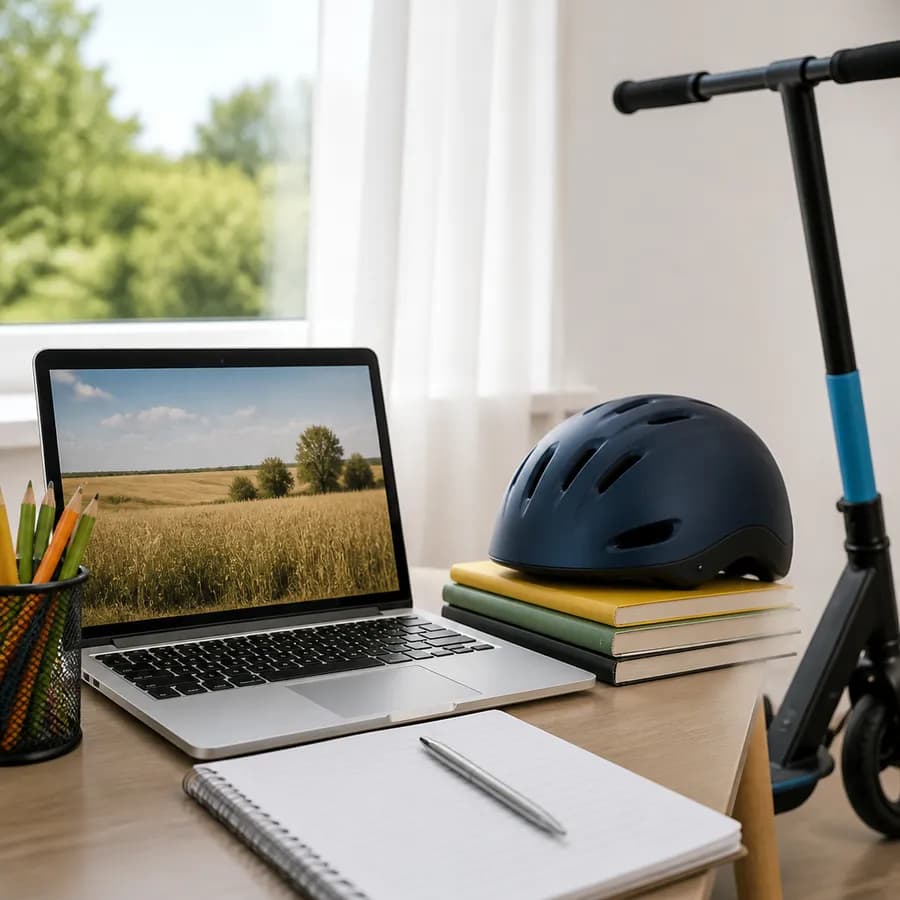 E-learning dla najmłodszych. KRUS rozlosuje hulajnogi i kaski wśród dzieci rolników