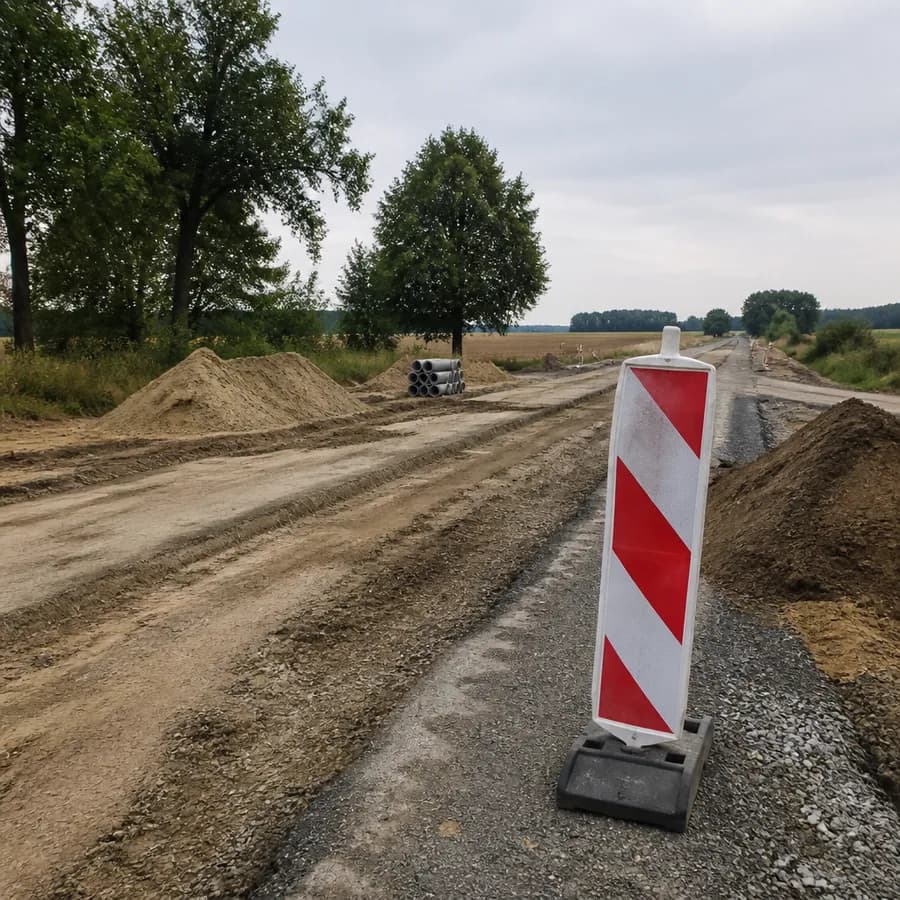 Utrudnienia w Krześlinie. Remont drogi powiatowej nr 3615W potrwa do grudnia